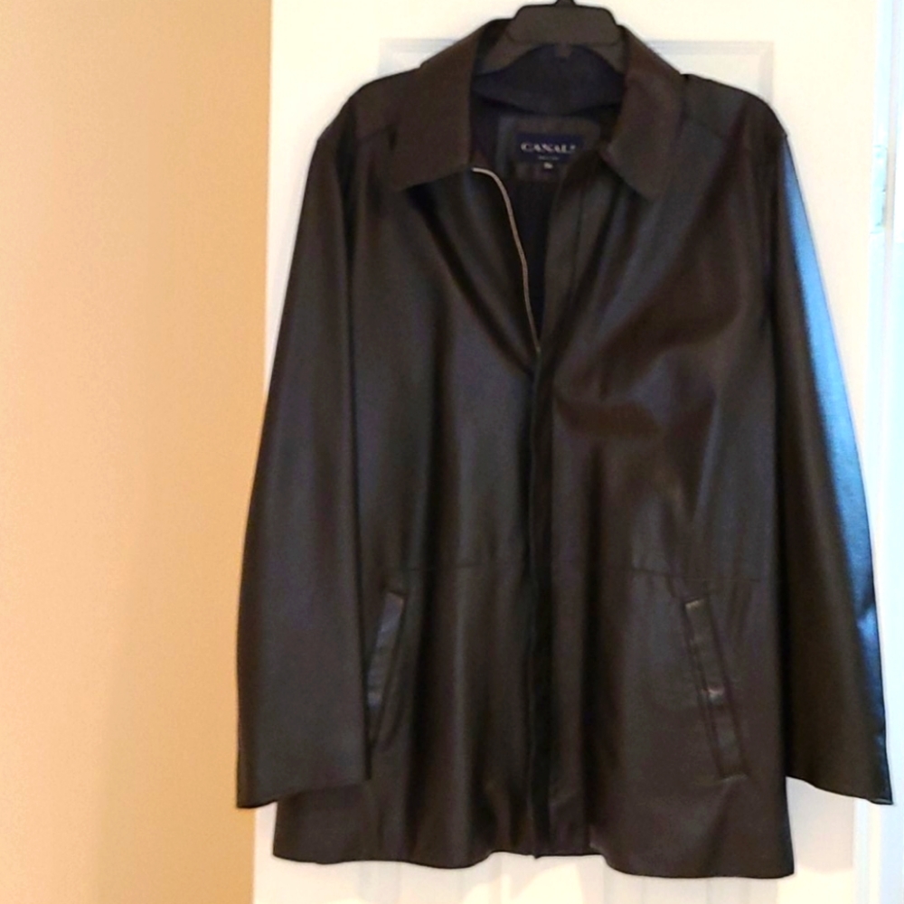 Canali light leather jacket Size 54